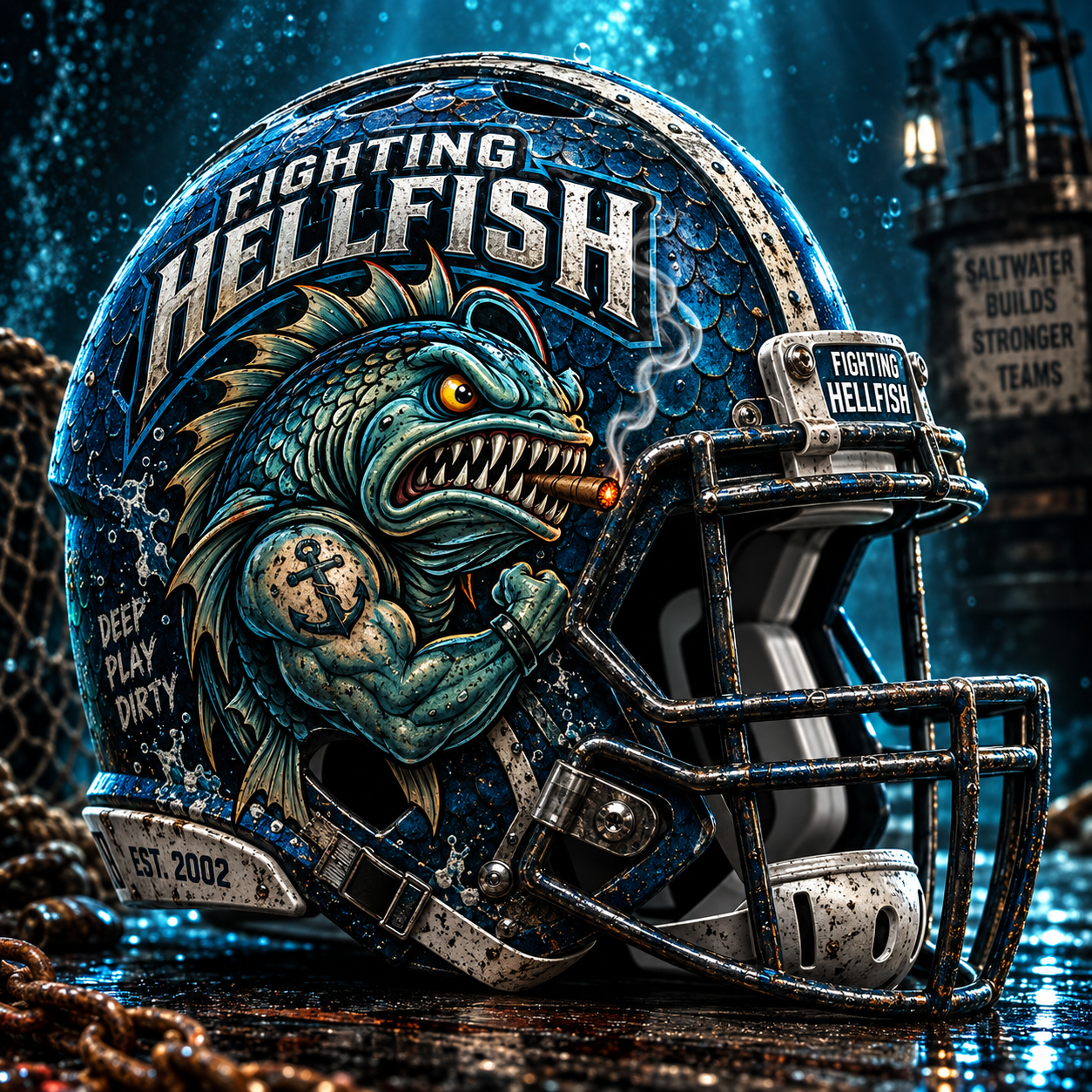 Fighting Hellfish helmet