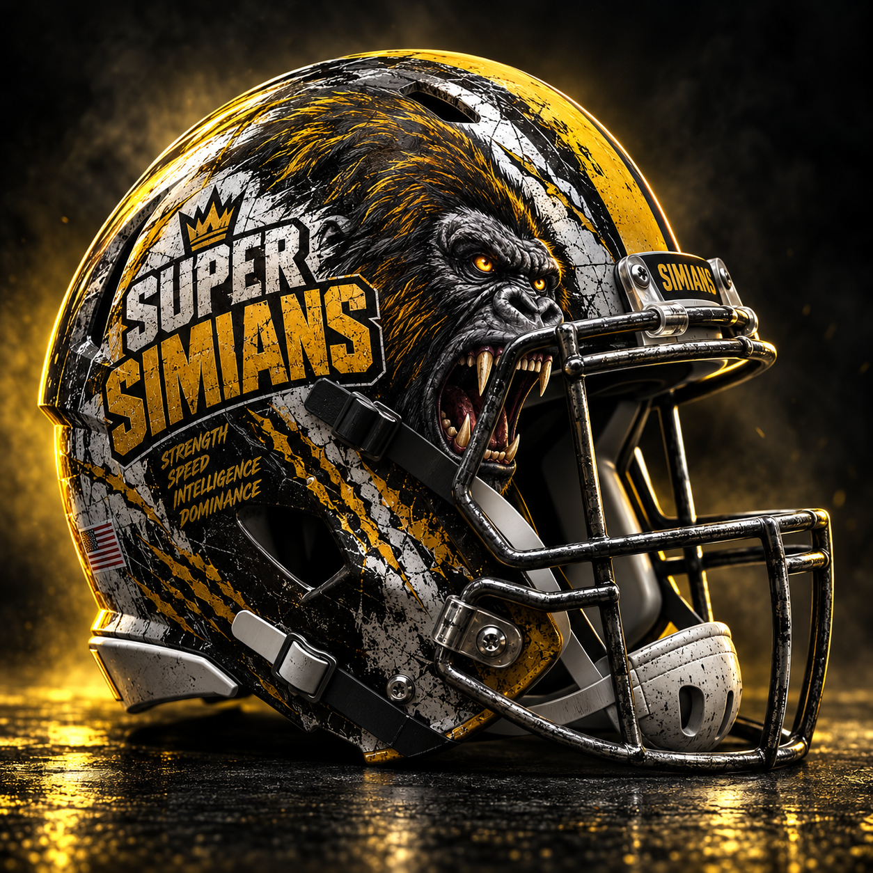 Super Simians helmet
